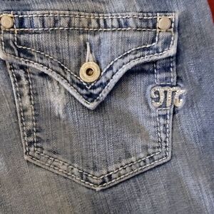 Miss Me Blue Denim Ankle Jeans with Embellished Pocket